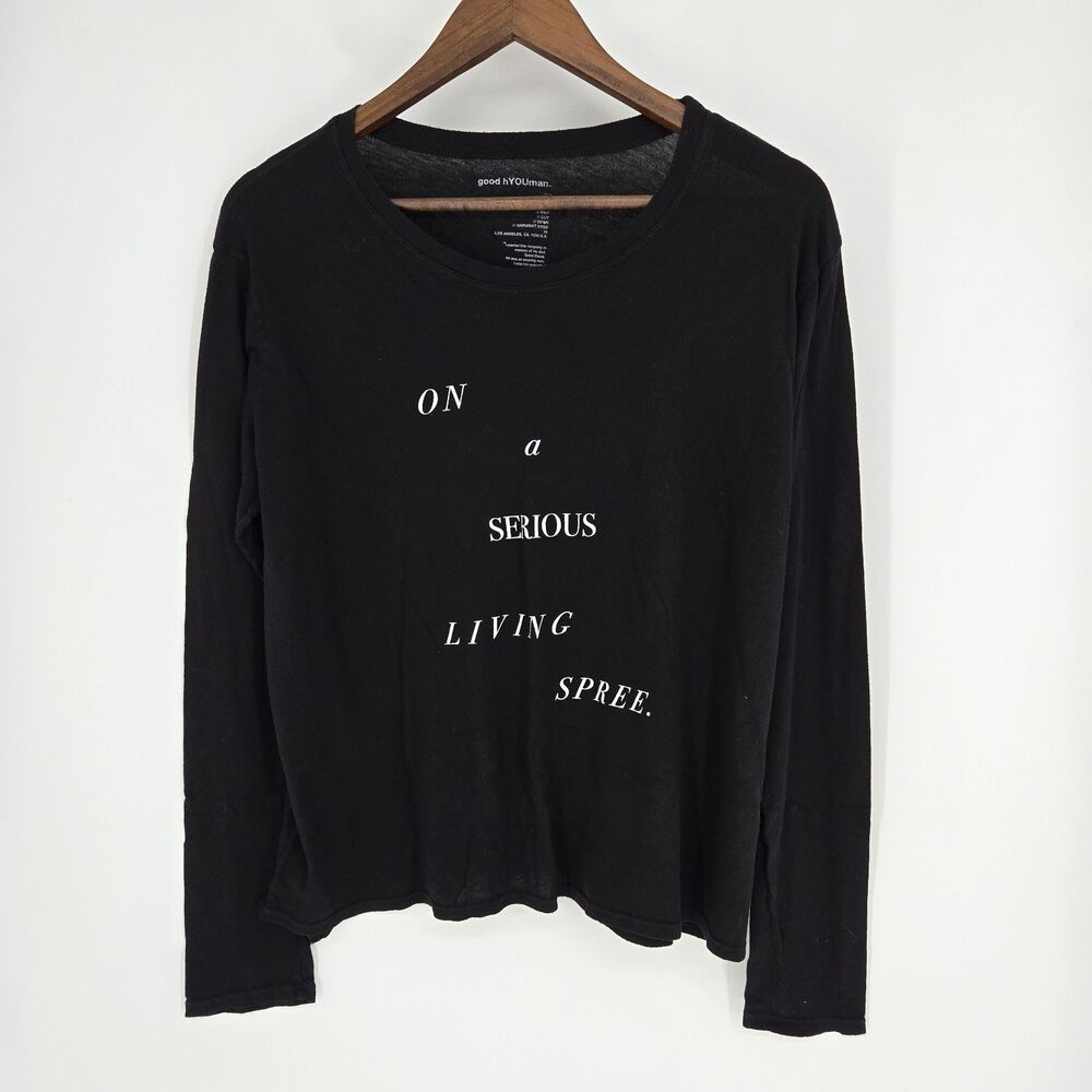 Good hYOUman Long Sleeve Cropped T Large
